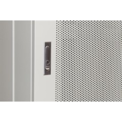 ARMADIO RACK 19" 42U (A)2055, (L)800, (P)1000 PORTA TRAFORATA COLORE GRIGIO CON GUIDACAVI LATERALE