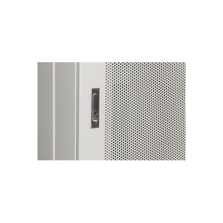ARMADIO RACK 19" 42U (A)2055, (L)800, (P)1000 PORTA TRAFORATA COLORE GRIGIO CON GUIDACAVI LATERALE
