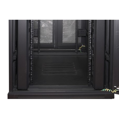 ARMADIO RACK 19" 42U (A)2055, (L)800, (P)1000 PORTA TRAFORATA COLORE NERO CON GUIDACAVI LATERALE