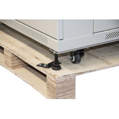 ARMADIO RACK 19" 42U (A)2055, (L)800, (P)1000 PORTA VETRO COLORE GRIGIO CON GUIDACAVI LATERALE