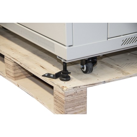 ARMADIO RACK 19" 42U (A)2055, (L)800, (P)1000 PORTA VETRO COLORE GRIGIO CON GUIDACAVI LATERALE