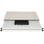 PANNELLO FIBRA OTTICA 19" CON 24 PORTE SC SIMPLEX O LC DUPLEX PROFONDITA' 250 MM GRIGIO CON ACCESSORI