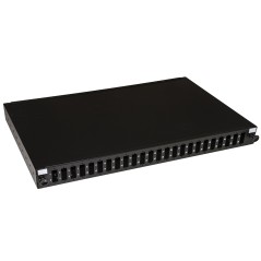 PANNELLO FIBRA OTTICA 19" CON 24 PORTE SC DUPLEX PROFONDITA' 250 MM NERO CON ACCESSORI