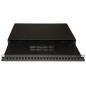 PANNELLO FIBRA OTTICA 19" CON 24 PORTE SC SIMPLEX O LC DUPLEX PROFONDITA' 250 MM NERO CON ACCESSORI