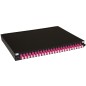 PANNELLO FIBRA OTTICA 19" CON 24 ADATTATORI LC DUPLEX OM4 PROFONDITA' 250 MM COLORE NERO