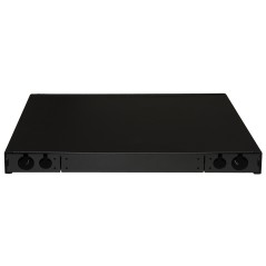 PANNELLO FIBRA OTTICA 19" CON 24 ADATTATORI LC DUPLEX SINGLEMODE PROFONDITA' 250 MM CON PIGTAIL INSTALLATI COLORE NERO