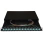 PANNELLO FIBRA OTTICA 19" CON 24 ADATTATORI SC SIMPLEX OM3 PROFONDITA' 250 MM CON PIGTAIL INSTALLATI COLORE NERO