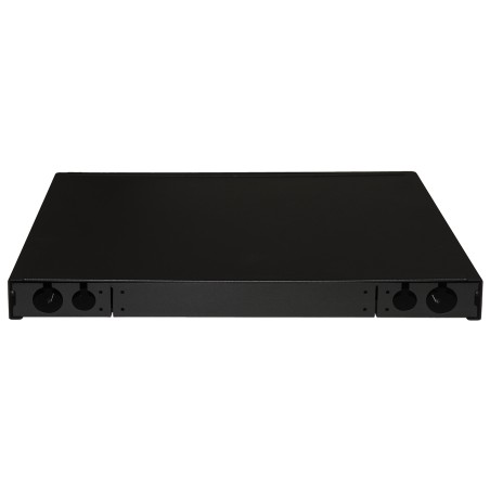PANNELLO FIBRA OTTICA 19" CON 24 ADATTATORI SC SIMPLEX OM4 PROFONDITA' 250 MM COLORE NERO