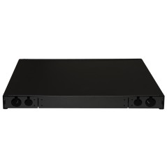 PANNELLO FIBRA OTTICA 19" CON 24 ADATTATORI SC DUPLEX SINGLEMODE PROFONDITA' 250 MM CON PIGTAIL INSTALLATI COLORE NERO