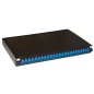 PANNELLO FIBRA OTTICA 19" CON 24 ADATTATORI SC SIMPLEX SINGLEMODE PROFONDITA' 250 MM CON PIGTAIL INSTALLATI COLORE NERO