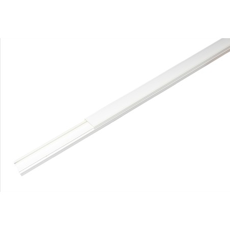 CONFEZIONE 26 CANALINE PASSACAVI ADESIVE IN PVC MT 1 DIMENSIONI 25X16 MM CON COPERCHIO SCORREVOLE BIANCO (26 MT IN TOTALE)