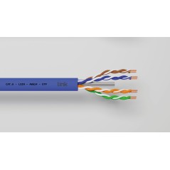 CAVO SOLIDO UTP PER RETI CATEGORIA 6 LSZH AWG24 IN RAME MATASSA MT 305 CLASSE CPR CCA COLORE BLU