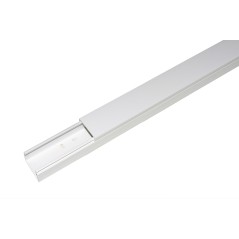 CONFEZIONE 8 CANALINE PASSACAVI ADESIVE IN PVC MT 1 DIMENSIONI 40X25 MM CON COPERCHIO SCORREVOLE BIANCO (8 MT IN TOTALE)