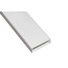 CANALINA PASSACAVI DA MURO MM 46X18 LUNGHEZZA MT 2 BIANCO CON COPERCHIO SCORREVOLE