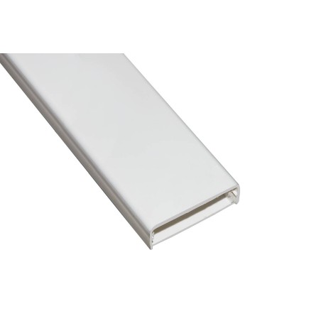 CANALINA PASSACAVI DA MURO MM 46X18 LUNGHEZZA MT 2 BIANCO CON COPERCHIO SCORREVOLE