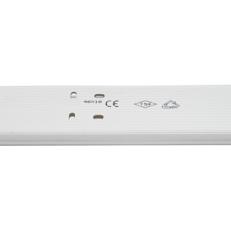 CANALINA PASSACAVI DA MURO MM 46X18 LUNGHEZZA MT 2 BIANCO CON COPERCHIO SCORREVOLE