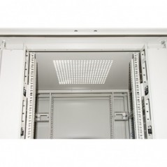 ARMADIO RACK 19" 42U (A)2055, (L)800, (P)800 COLORE GRIGIO PORTA VETRO CON GUIDACAVI  LATERALE