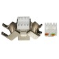 PRESA RETE KEYSTONE JACK RJ45 CATEGORIA 5E SCHERMATA TOOLESS CONTATTI DORATI 50 MICRON