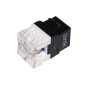 PRESA RETE KEYSTONE JACK RJ45 CATEGORIA 5E UTP COLORE NERO 180° CONTATTI DORATI 50 MICRON