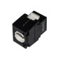 PRESA RETE KEYSTONE JACK RJ45 CATEGORIA 5E UTP TOOLESS COLORE NERO 180° CONTATTI DORATI 50 MICRON