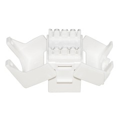 PRESA RETE KEYSTONE JACK RJ45 CATEGORIA 5E UTP TOOLESS COLORE BIANCO 180° CONTATTI DORATI 50 MICRON