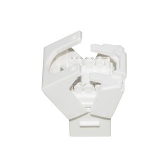 PRESA RETE KEYSTONE JACK RJ45 CATEGORIA 5E UTP TOOLESS COLORE BIANCO 180° CONTATTI DORATI 50 MICRON