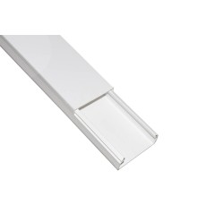 CANALINA PASSACAVI IN PVC MM 60X25 MT 2 CON COPERCHIO SCORREVOLE BIANCO