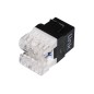 PRESA RETE KEYSTONE JACK RJ45 CATEGORIA 6A UTP COLORE NERO 180° CONTATTI DORATI 50 MICRON