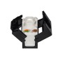 PRESA RETE KEYSTONE JACK RJ45 CATEGORIA 6A UTP TOOLESS COLORE NERO 180° CONTATTI DORATI 50 MICRON