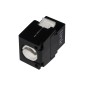 PRESA RETE KEYSTONE JACK RJ45 CATEGORIA 6A UTP TOOLESS COLORE NERO 180° CONTATTI DORATI 50 MICRON