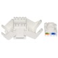 PRESA RETE KEYSTONE JACK RJ45 CATEGORIA 6A UTP TOOLESS COLORE BIANCO 180° CONTATTI DORATI 50 MICRON