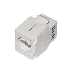PRESA RETE KEYSTONE JACK RJ45 CATEGORIA 6A UTP TOOLESS COLORE BIANCO 180° CONTATTI DORATI 50 MICRON