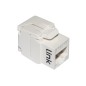 PRESA RETE KEYSTONE JACK RJ45 CATEGORIA 6A UTP TOOLESS COLORE BIANCO 180° CONTATTI DORATI 50 MICRON