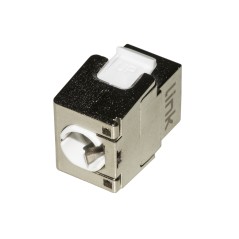 PRESA RETE KEYSTONE JACK RJ45 CATEGORIA 6 SCHERMATA TOOLESS CONTATTI DORATI 50 MICRON