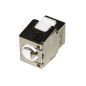 PRESA RETE KEYSTONE JACK RJ45 CATEGORIA 6 SCHERMATA TOOLESS CONTATTI DORATI 50 MICRON
