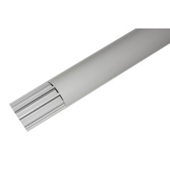 CONFEZIONE 7 CANALINE BOMBATE PASSACAVI CALPESTABILI DA PAVIMENTO PVC MT 1 DIMENSIONI MM 75X20 CON COPERCHIO SCORREVOLE (7 MT IN