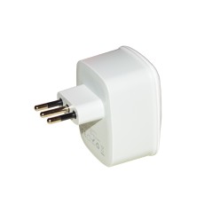 ADATTATORE MULTIPRESA DA MURO SPINA ITALIANA 10A CON 2 PORTE USB E UNA PRESA 2 POLI