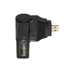 ADATTATORE MICRO HDMI® MASCHIO - HDMI® FEMMINA CON CONNETTORE INCLINABILE