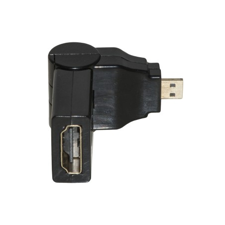 ADATTATORE MICRO HDMI® MASCHIO - HDMI® FEMMINA CON CONNETTORE INCLINABILE