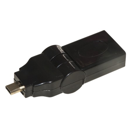 ADATTATORE MICRO HDMI® MASCHIO - HDMI® FEMMINA CON CONNETTORE INCLINABILE