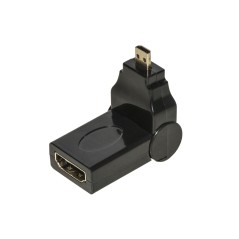 ADATTATORE MICRO HDMI® MASCHIO - HDMI® FEMMINA CON CONNETTORE INCLINABILE