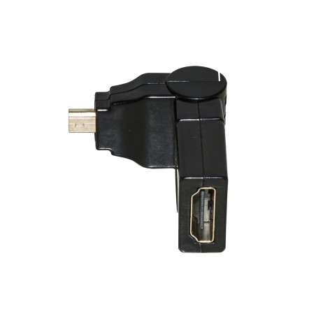 ADATTATORE MICRO HDMI® MASCHIO - HDMI® FEMMINA CON CONNETTORE INCLINABILE E RUOTABILE