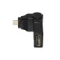 ADATTATORE MICRO HDMI® MASCHIO - HDMI® FEMMINA CON CONNETTORE INCLINABILE E RUOTABILE
