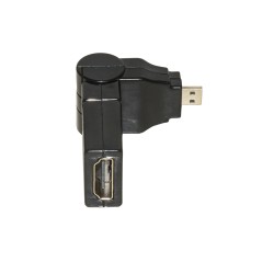ADATTATORE MICRO HDMI® MASCHIO - HDMI® FEMMINA CON CONNETTORE INCLINABILE E RUOTABILE