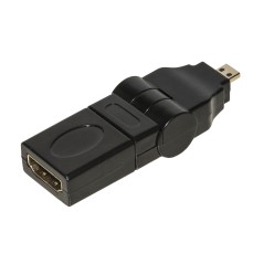 ADATTATORE MICRO HDMI® MASCHIO - HDMI® FEMMINA CON CONNETTORE INCLINABILE E RUOTABILE