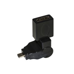 ADATTATORE MICRO HDMI® MASCHIO - HDMI® FEMMINA CON CONNETTORE INCLINABILE E RUOTABILE