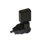 ADATTATORE MICRO HDMI® MASCHIO - HDMI® FEMMINA CON CONNETTORE INCLINABILE E RUOTABILE