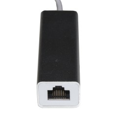 ADATTATORE USB-C MASCHIO CON PRESA RETE RJ45 10/100 + HUB 3 PORTE USB 2.0