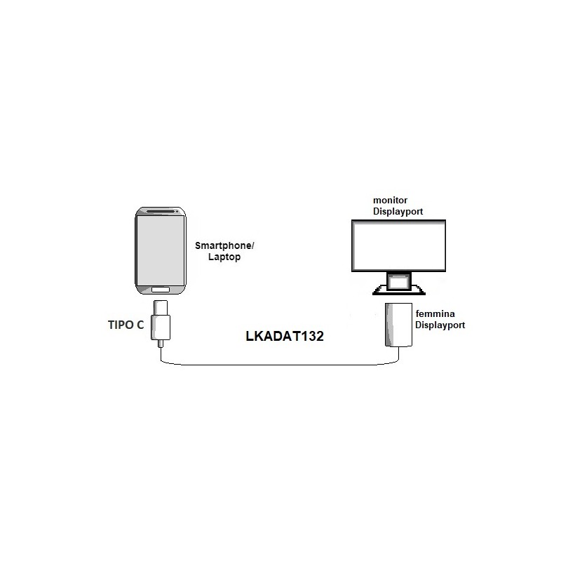 ADATTATORE USB-C / DISPLAYPORT FEMMINA