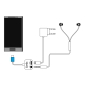 ADATTATORE SPLITTER USB-C MASCHIO PER RICARICA SMARTPHONE E AUDIO CON MICROFONO PER TELEFONATE E MUSICA CM 15